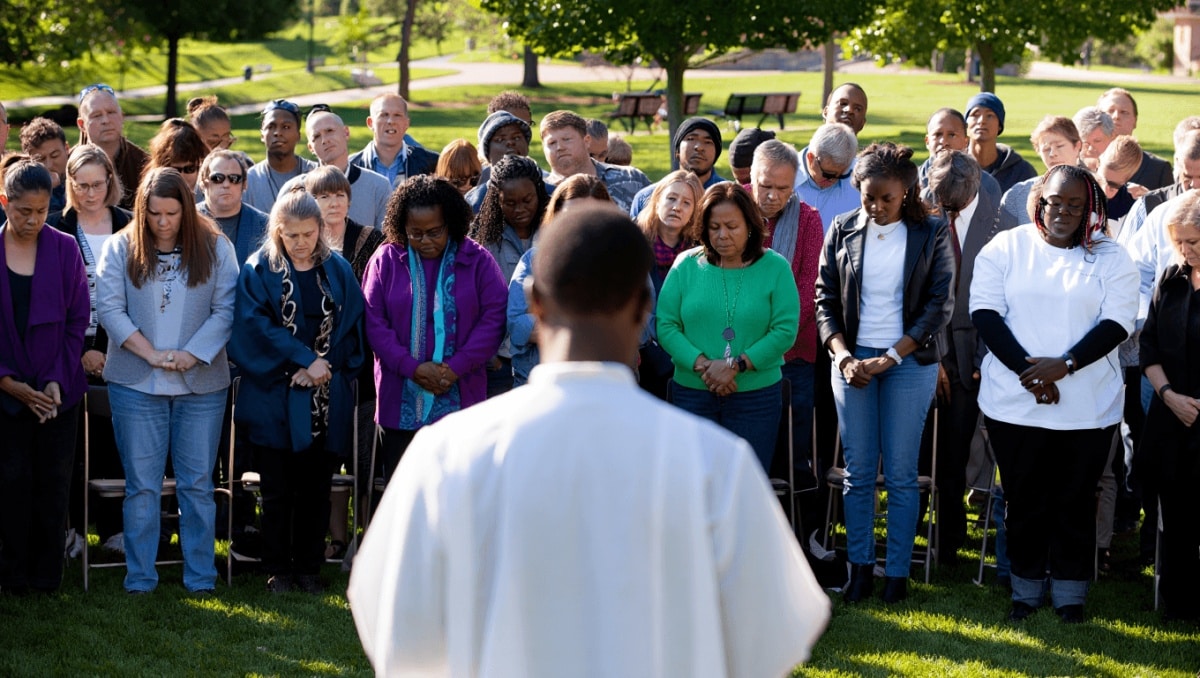 Photos: 'Mass of Hope' held in Aroma Park by local faith leaders
