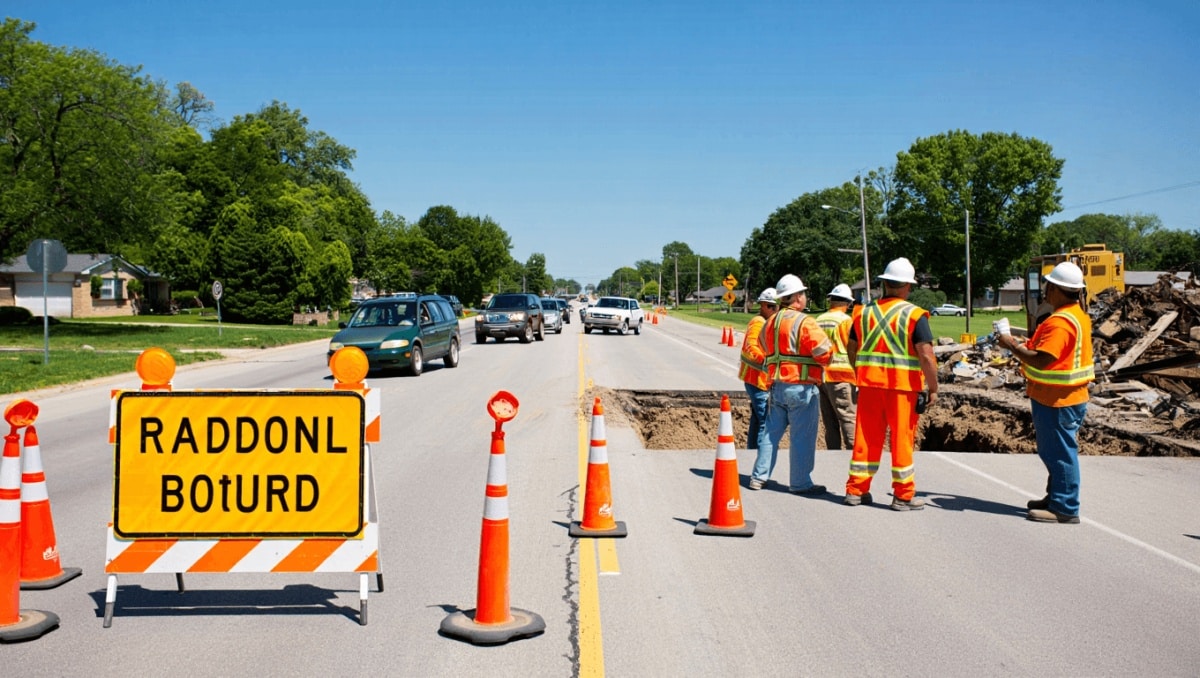 Waldron Road in Aroma Park area temporarily closed Monday
