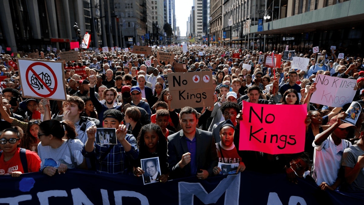 Millions of 'No Kings' protesters rally nationwide