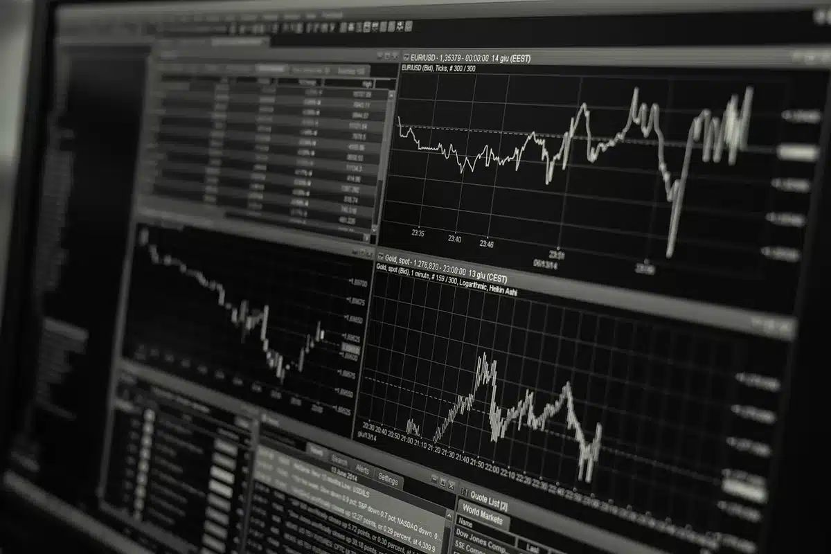 Currency exchange rate board showing fluctuating values and market volatility