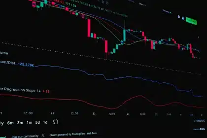 Falling oil price chart and energy industry symbols representing market shifts