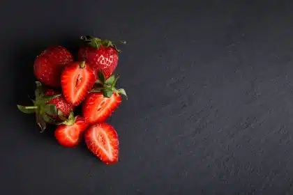 Nighttime foods and drinks on a bedside table promoting better sleep