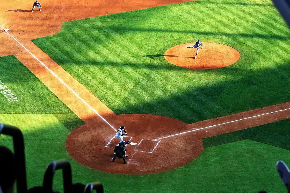 Relievers warming in the bullpen before a game